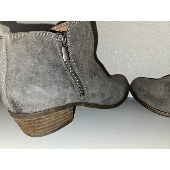 New! Lucky Brand Ankle Boots Gray Zip Size 7 - Picture 7 of 10